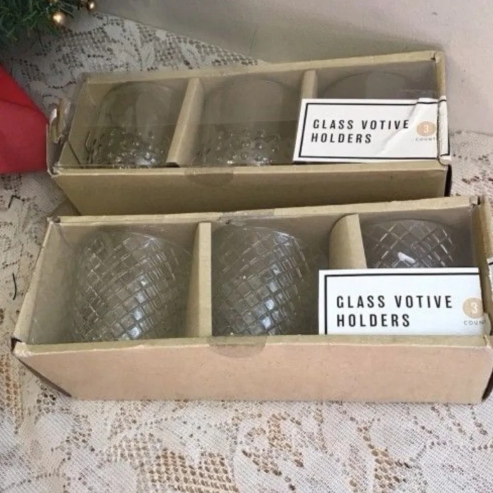 15 Clear Votive Candle Holders